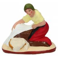 Santon Gateau 7 Cm Vrouw Die Wast 