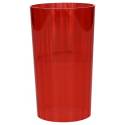 Glas/Plastiek Rood Ht 15 Diam 7.5 