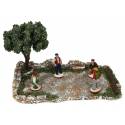 Santon Gateau Partie De Boules avec 4 Joueurs H18 X 30