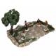 Santon Gateau Petanquepiste met 4 Spelers H18 X 30 
