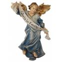 Engel Gekleurd / Blauw : houtsnijwerk kerstgroep Ulrich 15 cm 
