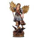 Houtsnijwerk beeld Heilige Michael 13.5 cm gekleurd 