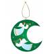 Kerstdecoratie in een vorm van maan - groen 