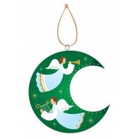 Kerstdecoratie in een vorm van maan - groen 