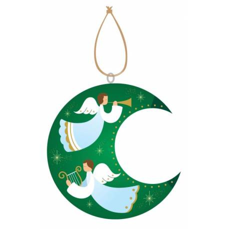 Kerstdecoratie in een vorm van maan - groen 