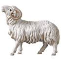 Houtsnijwerk ram 10 cm gekleurd 