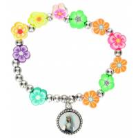 Bracelet sur élastique fleurs