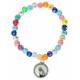 Bracelet sur élastique multicolore