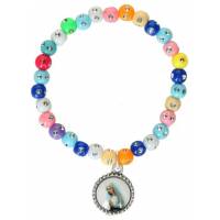 Armband op elastiek multicolor 