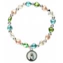 Bracelet sur élastique coeurs multicolores