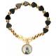 Bracelet sur élastique coeurs hématite