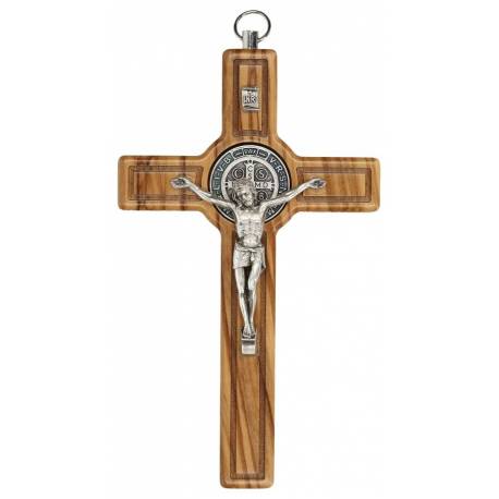 Sint-Benedictuskruis 14 cm - Olijvenhout 