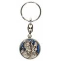 Sleutelhanger H Kristoffel 30 mm Email blauw 