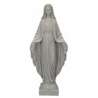 Statue Miraculeuse 53 cm marbre blanc antique