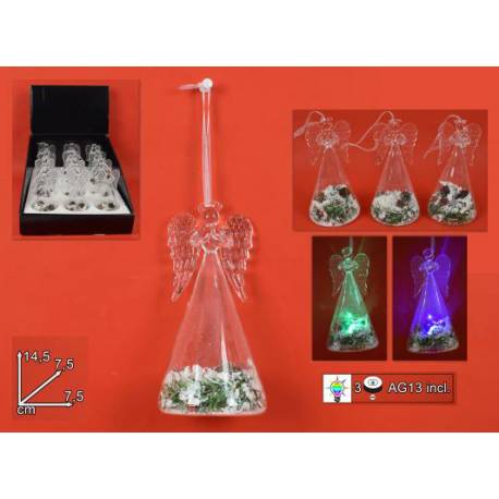 Engel 15 Cm Glas 3 Ass 