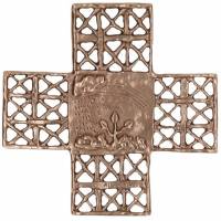 Croix murale bronze 23 x 23 cm La création