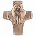 Croix murale bronze 9 x 10.5 cm