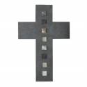 Croix murale Ardoise 17 x 26 cm Mosaiques en verre