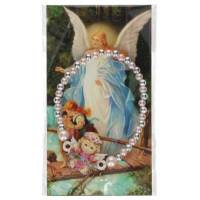 Armband op elastiek met engeltje rose 