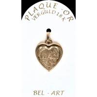 Médaille Plaqué-or Coeur Apparition