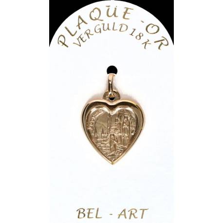 Médaille Plaqué-or Coeur Apparition