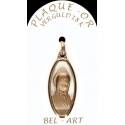 Médaille Plaqué-or Ovale ajourée Vierge et enfant