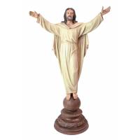 Christ Ressuscité sur base - 80 x 25 cm - Couleurs
