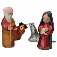 Personnages de crèche de Noël incassables - 4 figurines de 14cm