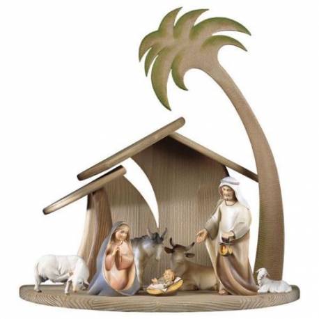 Set de départ : crèche de Noël en bois Komet 12 cm (7 personnages)