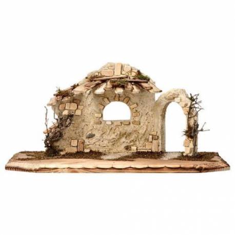 Houten Kerststal voor Fig. 16 Cm (65 x 22 x 25cm) 