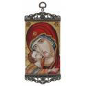 Geweven ikoon - 10 X 23 cm - O.L.V. met Kind 