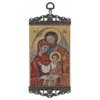 Icône - Tissu 10 X 23 cm - Ste Famille
