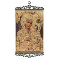 Icône - Tissu 20 X 38 cm - Vierge et Enfant