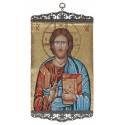 Geweven ikoon - 20 X 38 cm - Pantocrator 