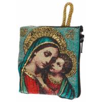 Etui Chapelet - 6.6 X 7.2 cm - Vierge et Enfant