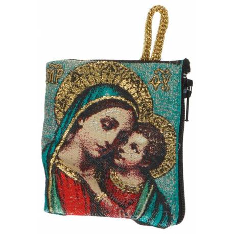 Etui Chapelet - 6.6 X 7.2 cm - Vierge et Enfant