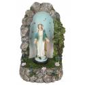 Grotte avec lumière (H20 cm) et statue de la Miraculeuse (12cm)