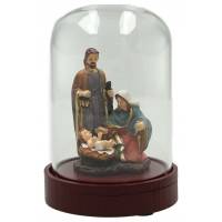 Nativité de 8 cm colorée dans un globe de 13 cm