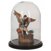 Globe en verre de 20 cm avec statue de Saint Michel