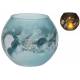 Kaarsenhouder In Glas kerstballen 12 Cm 