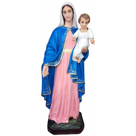 Statue vierge avec enfant 160 cm en fibre de verre