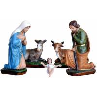 Crèche de Noël en résine composée de 5 pièces de 34 cm