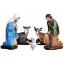 Crèche de Noël en résine composée de 5 pièces de 34 cm