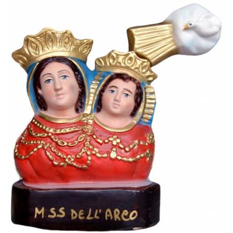 Statue Madonna dell'Arco (Madone-de-l'Arc) buste 20 cm en résine
