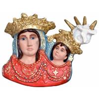Statue Madonna dell'Arco (Madone-de-l'Arc) plaque murale 35 cm en fibre de verre