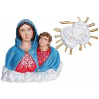 Statue Madonna dell'Arco (Madone-de-l'Arc) buste 80 cm en fibre de verre