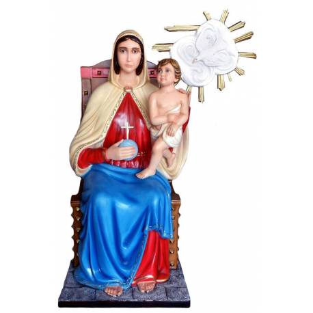 Statue Madonna dell'Arco (Madone-de-l'Arc) assise 150 cm en fibre de verre