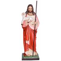 Statue Jésus Bon berger 160 cm in fibre de verre