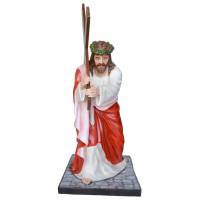 Statue Jésus portant sa croix 127 cm en résine