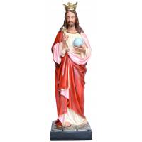 Beeld Koning Jezus 160 cm in glasvezel 